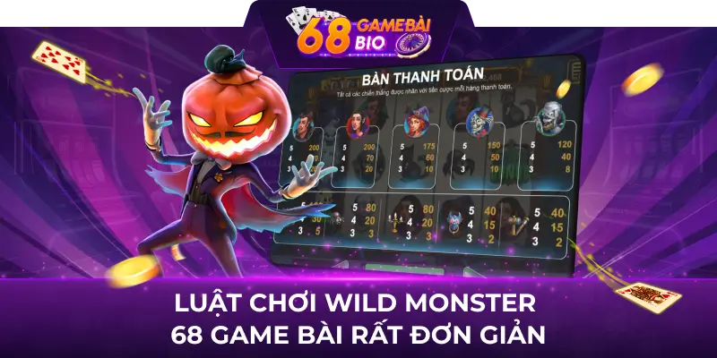 Luật chơi Wild Monster 68 game bài rất đơn giản